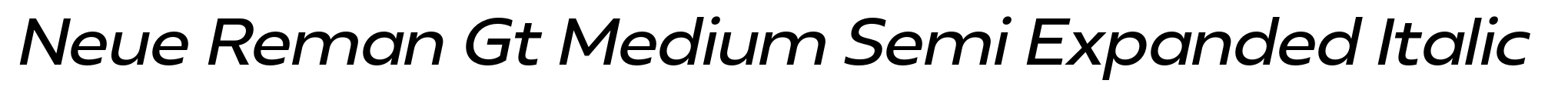 Neue Reman Gt Medium Semi Expanded Italic image
